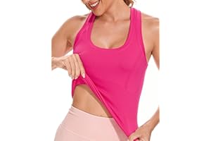 MathCat Workout Tank Tops for Women Sleeveless Gym Tops Seamless Racerback Athletic Yoga Shirts