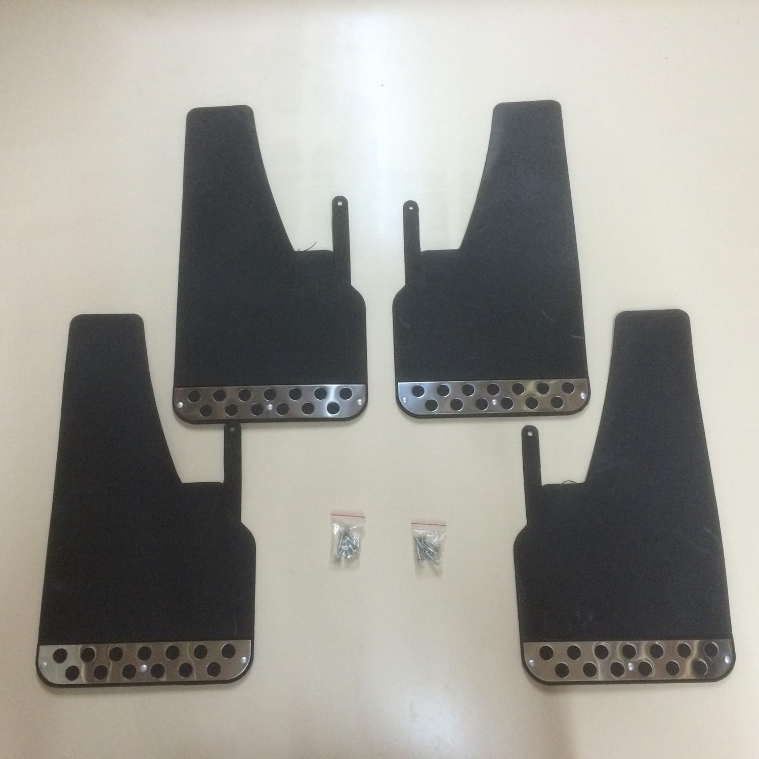 MSA Rally Mudflaps Black X 4 - Universal Fit Mudflaps, RED