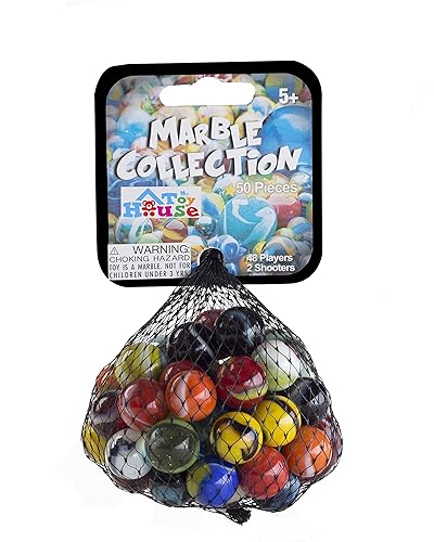 Ader Products 50 Piece Marbles Set Colorful Glass Marbles for