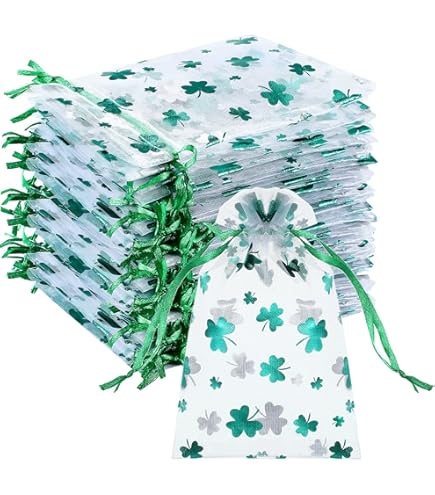 50Pcs Red Heart Goody Bags, Treat Bags, Pouch Drawstring Bags For