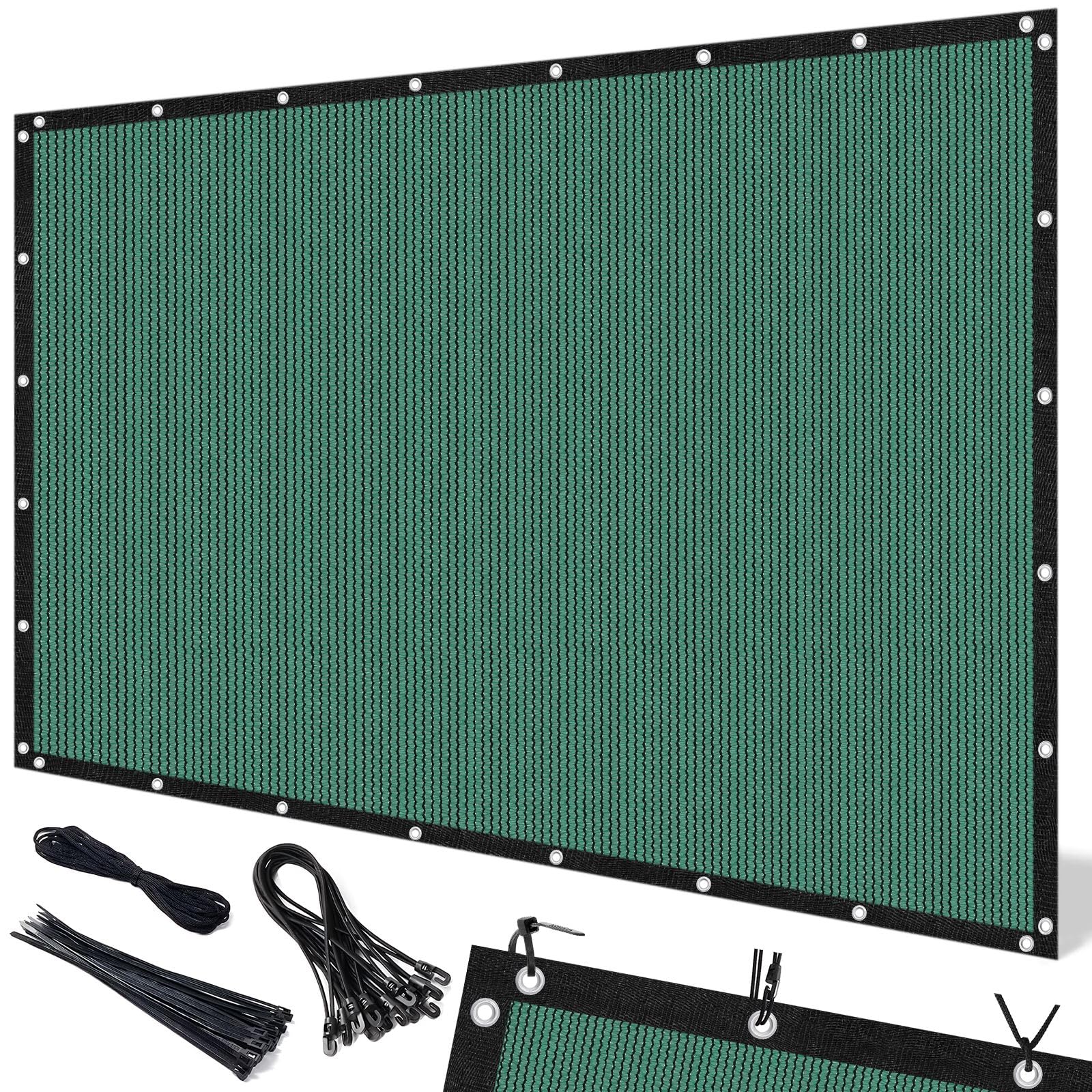 Artpuch 90% Sun Shade Cloth, 10 x 12 FT Pergola Shade Cover Canopy with Grommets, Sun Screen Fabric Tarp for Patio, Outdoor, Garden, Backyard, Green Image