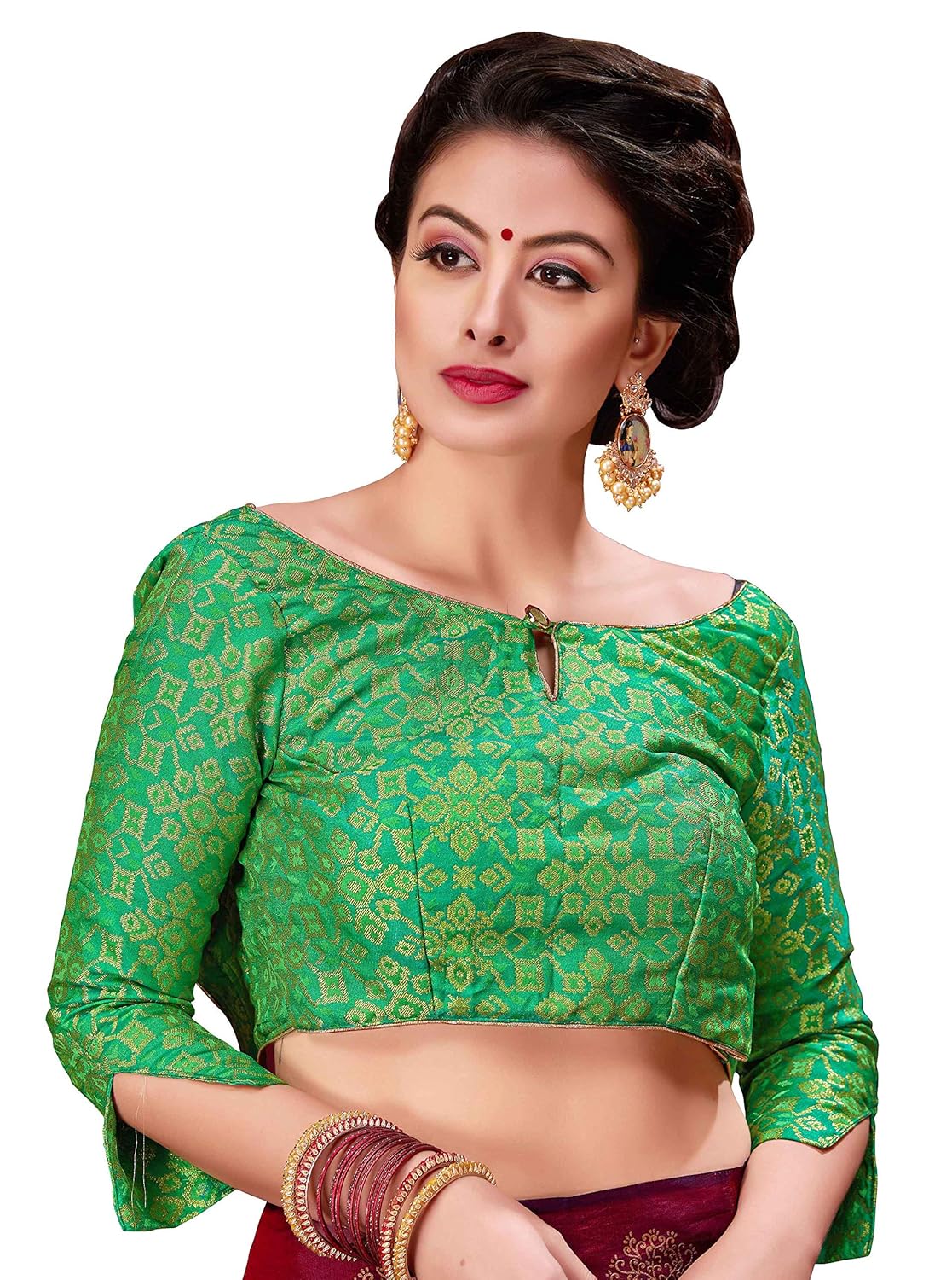 monjolika fashion women's two tone silk saree(35500_wine_freesize)