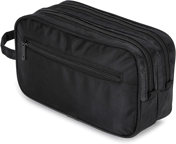 Mens Wash Bag Large Toiletries Travel Gym Cosmetic Shaving Bag Black