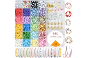 TBC THE BEST CRAFTS TBC Best Crafts 4000+ Charms & Beads, Clay Bead Making Kit, Candy Scented,DIY Accessories for Girls