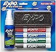 EXPO Low-Odor Dry Erase Set, Chisel Tip, Assorted Colors, 6-Piece