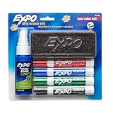 EXPO Low-Odor Dry Erase Set, Chisel Tip, Assorted Colors, 6-Piece