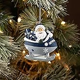 FOCO - NFL 4" Football Sleigh Resin Xmas Christmas Holiday Tree Hanging Ornament (Dallas Cowboys)