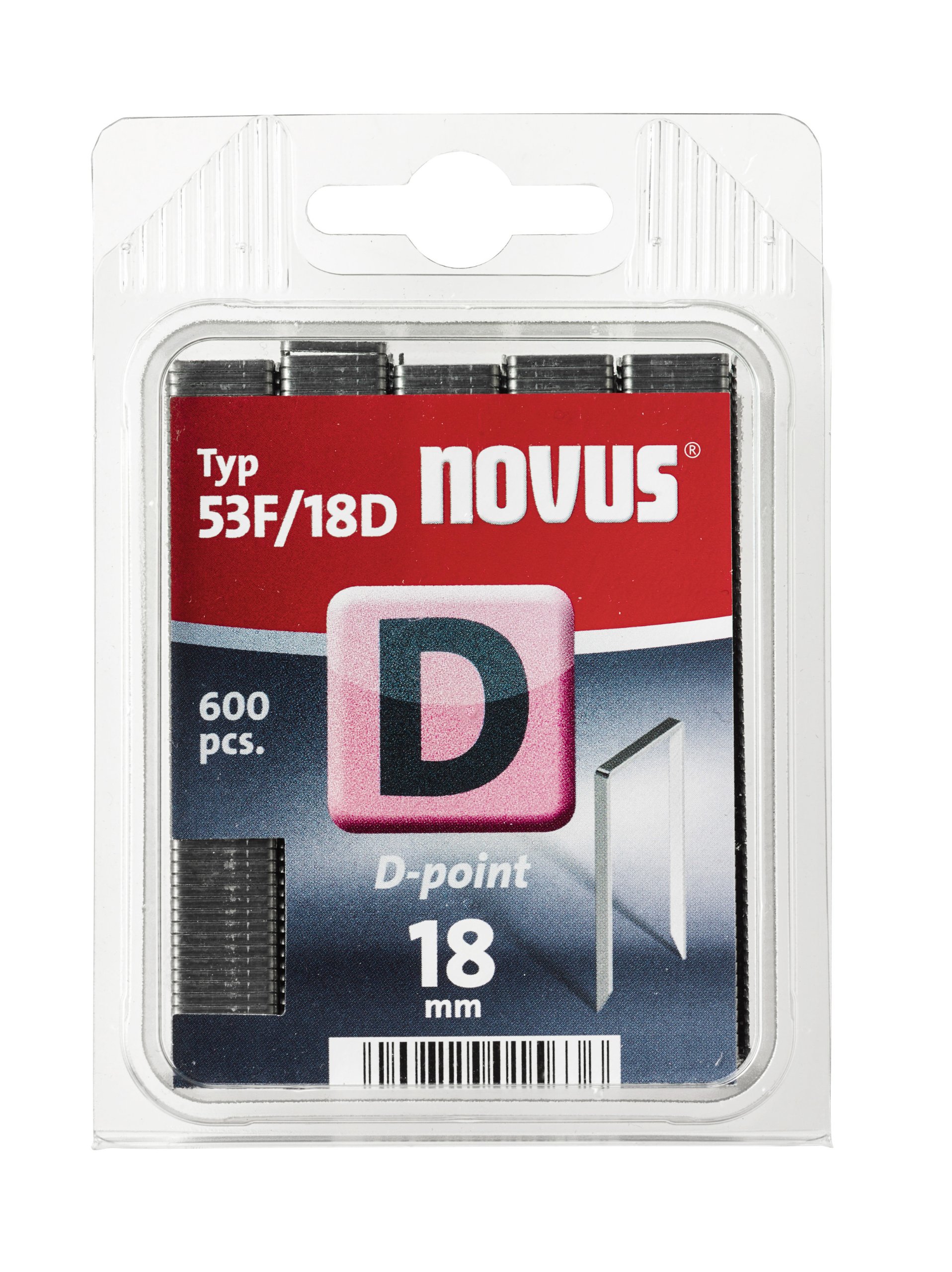 Novus 18mm Flat Wire Staples D Tip 600 Staples Type 53 F/18D Panel Brackets for Increased Pull Resistance