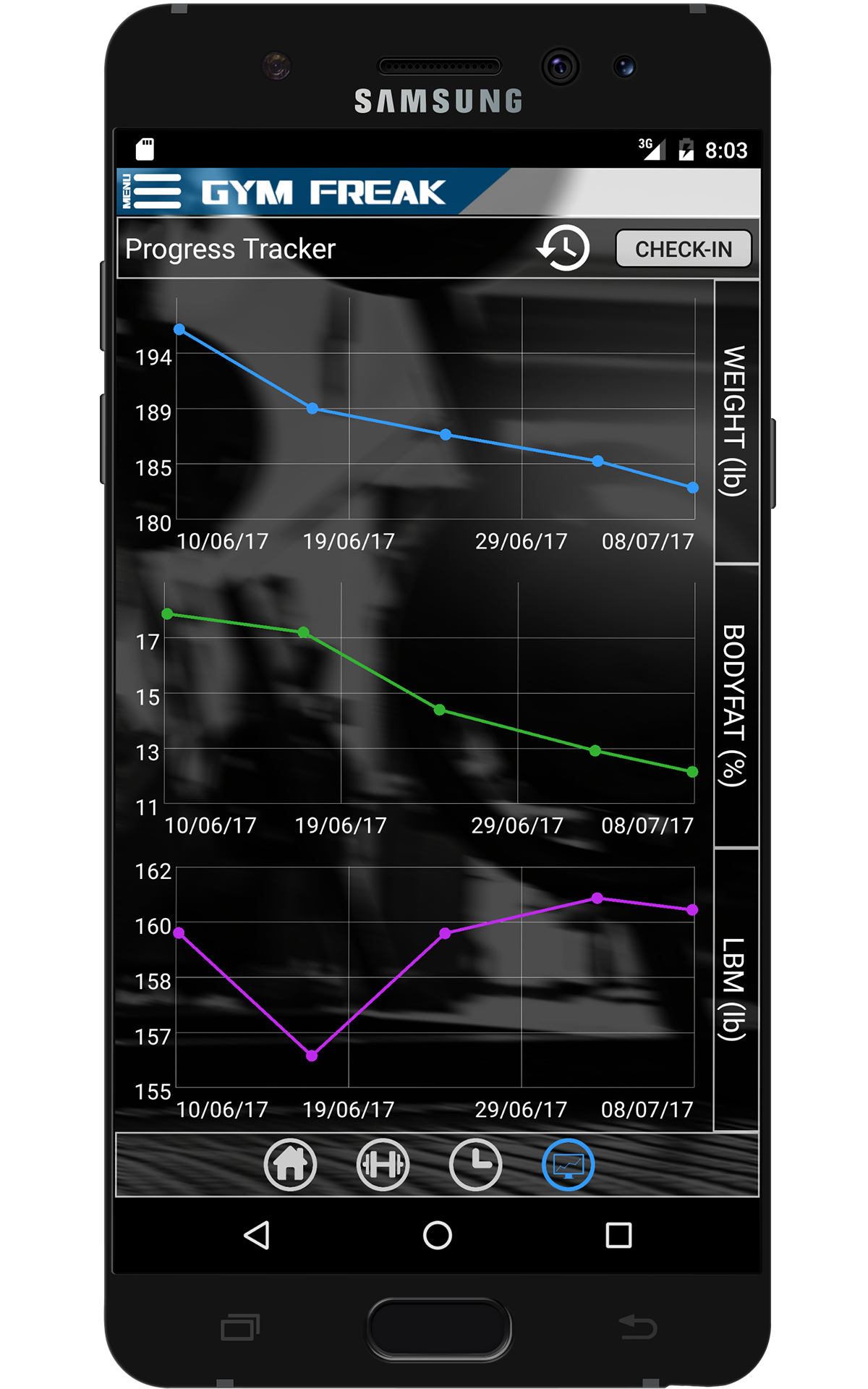 Gym Freak Workout and Body Composition Journal Apps & Games