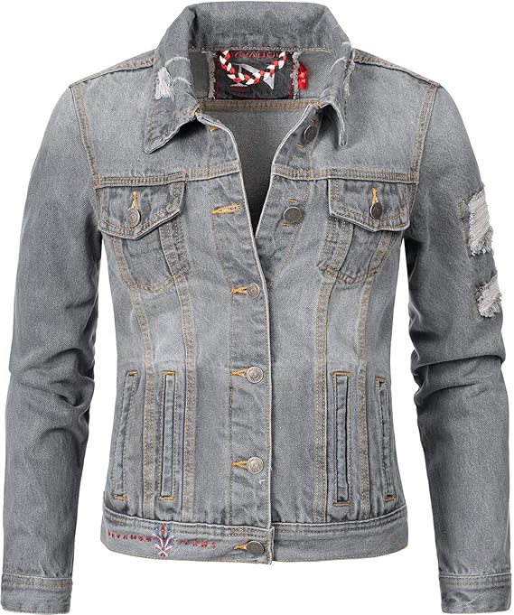 Navahoo Damen Jeansjacke Übergangsjacke Pamuyaa 4 Farben XS-XXL