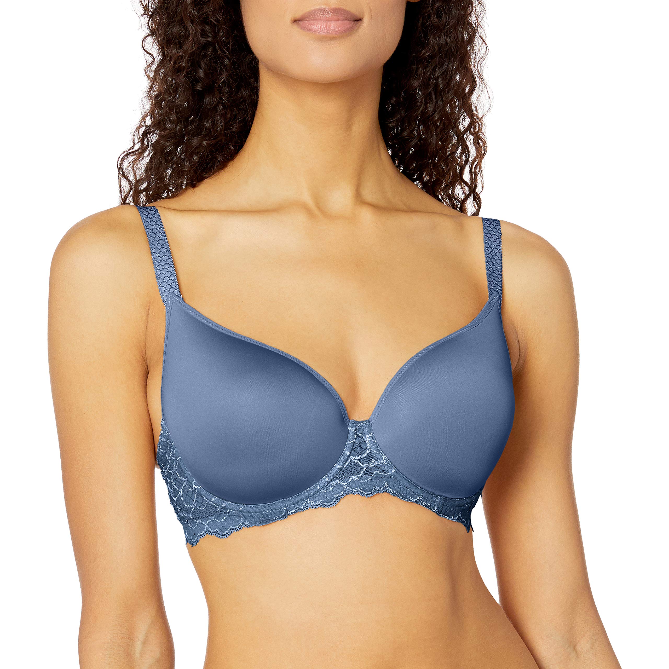 Simone Perele Women’s Caresse 3D Plunge Bra,French Blue,32B