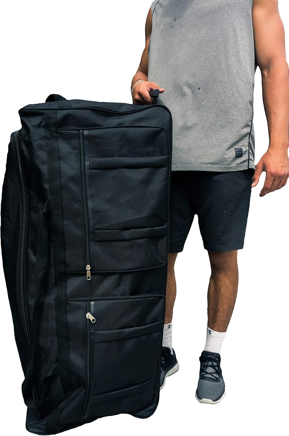  | Gothamite 42-inch Rolling Duffle Bag with Wheels, Luggage Bag, Hockey Bag, XL Duffle Bag With Rollers, Heavy Duty Oversized Storage Bag | Travel Duffels