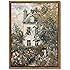 Floating Framed Canvas Vintage Wall Art, Neutral English Cottage Rose Garden Oil Paintings Print, Spring Pictures Wall Decor 