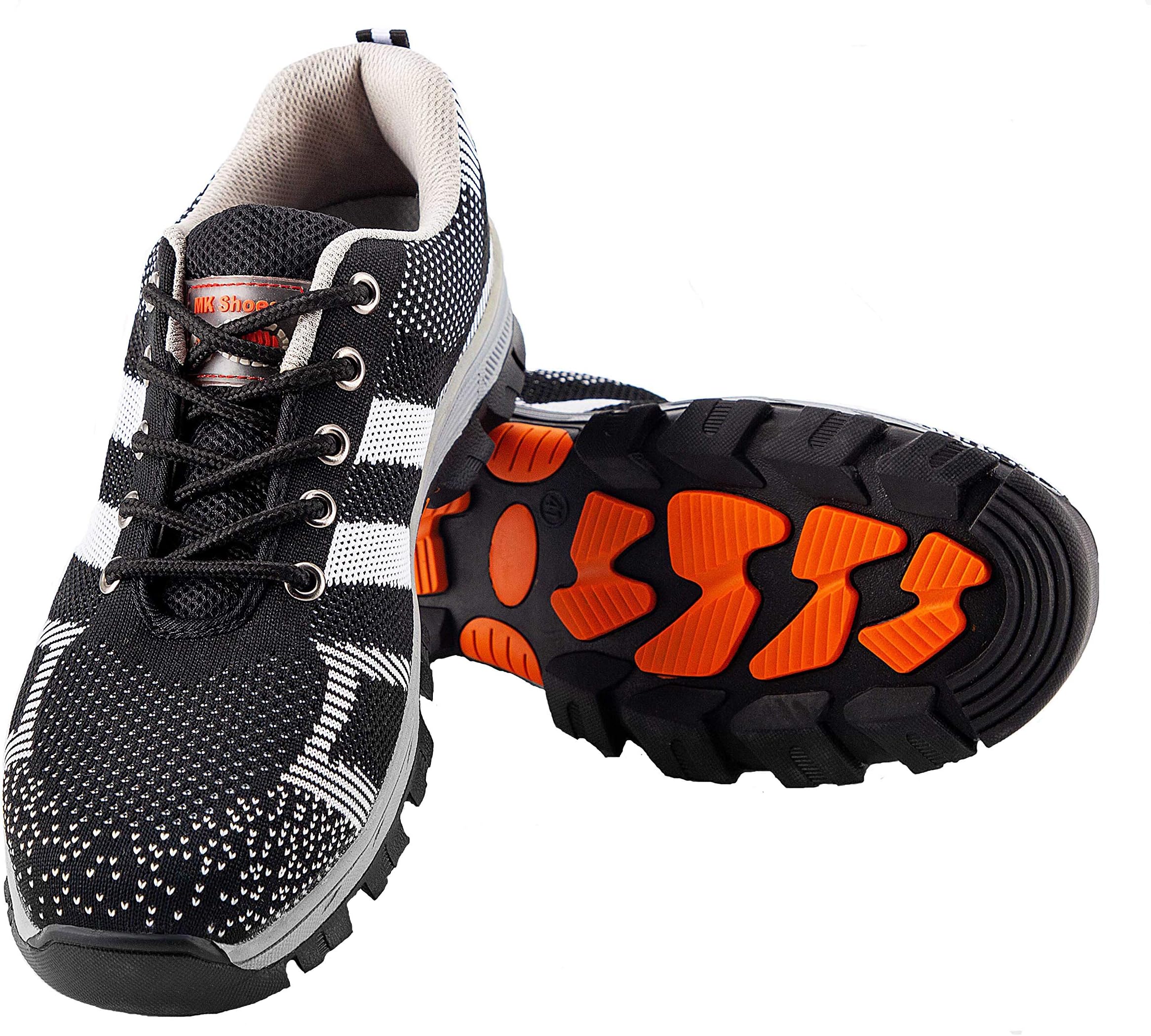 Mens Safety Work Shoes Steel Toe Cap Trainers in Black