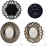 BONNYCO Wall Mirrors Pack of 3 Round Gold Hanging Wall Decor 9.84in view 4