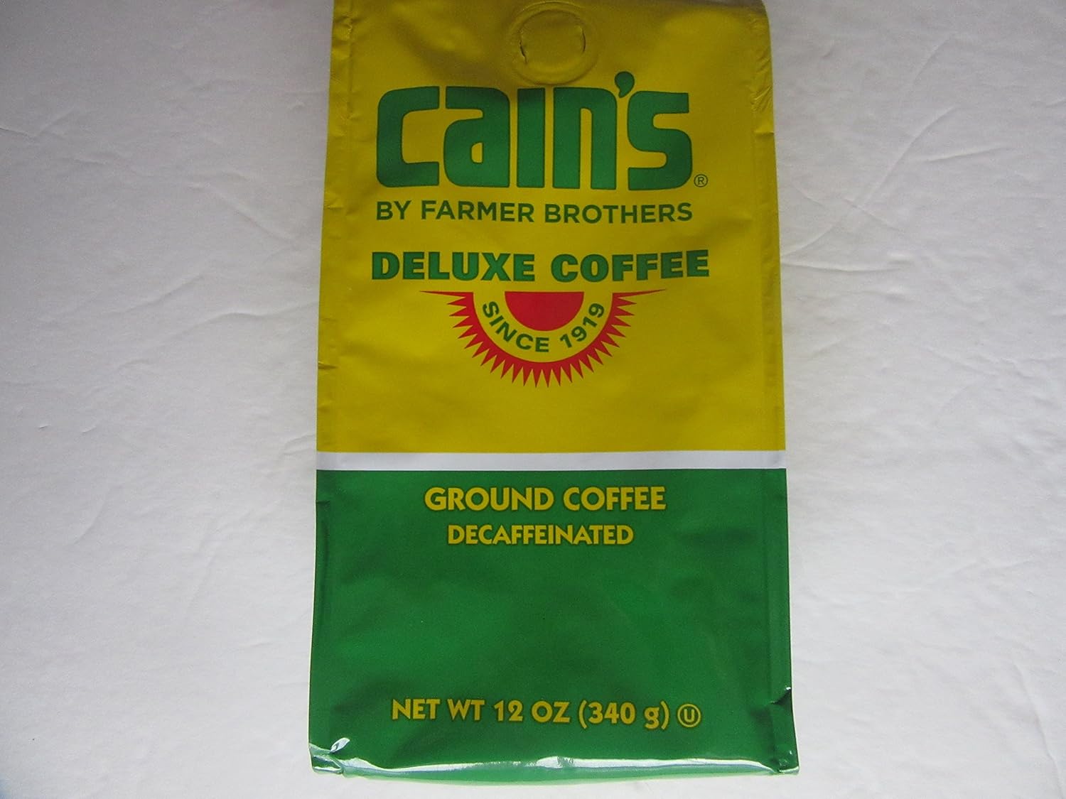 Cains Coffee Decaffeinated Ground 12oz Bag Breakfast Drink