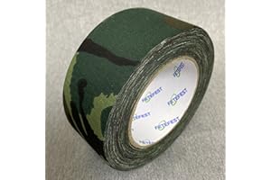 Fetefest Camo Tape Camouflage Tape No Residue, Non-Reflective 2" by 30Yard with Various Camo Patents
