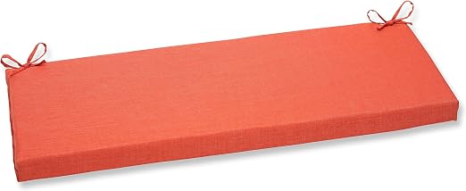 Amazon Com Pillow Perfect Outdoor Indoor Rave Coral Bench Cushion Orange Home Kitchen