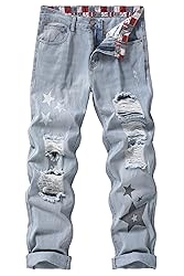 MZNBURAM Men's Non-Stretch Regular Fit Straight-Leg