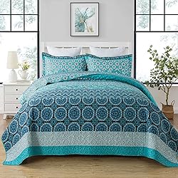 Travan Boho Stripe Quilt Sets Floral Printed