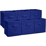 AmazonBasics Foldable Storage Cubes - 6-Pack, Navy