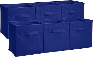 AmazonBasics - Aufbewahrungsboxen in Würfelform, faltbar, 6er-Pack