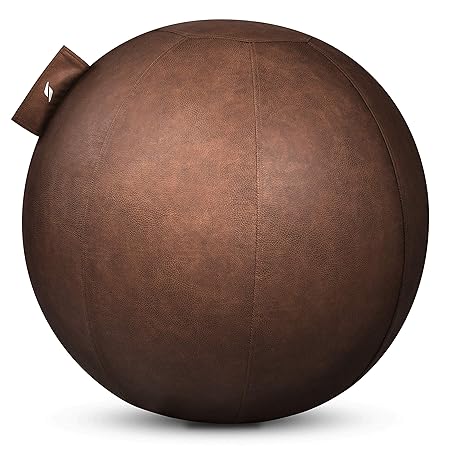 STRYVE Ball | Gymnastikball mit Pendelwirkung | Anti-Rutsch-Oberfläche | Belastbar bis 150 kg | Lederstoff | Gewicht: 2,1 kg
