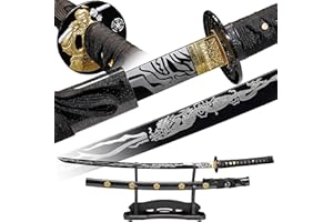 eroton Katana Sword -1045/1060/1095 high Carbon Cold Steel Full Tang Steel Japanese Samurai Sword, Unique Gift for Martial Arts and Sword Collectors