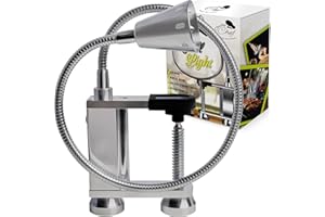 CHUZY CHEF Magnetic BBQ Led Grill Light - 12 Super Bright LED Lights Adjustable 360 Degree Flexible Gooseneck & Screw Clamp for Outdoor & Indoor Barbeque Grill Lights Water Weather Resistant