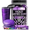 MONÉGASQUE Violet Purple Edible Glitter for Drinks 15g – Edible Glitter for Cocktails – Edible Drink Glitter for Cocktails – Purple Luster Dust Edible Cake Decorations – Food Glitter Edible Dust