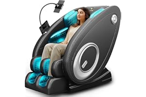 BILITOK Full Body Massage Chair Recliner with Zero Gravity, Heating, Bluetooth Speaker, Air Compression, Black