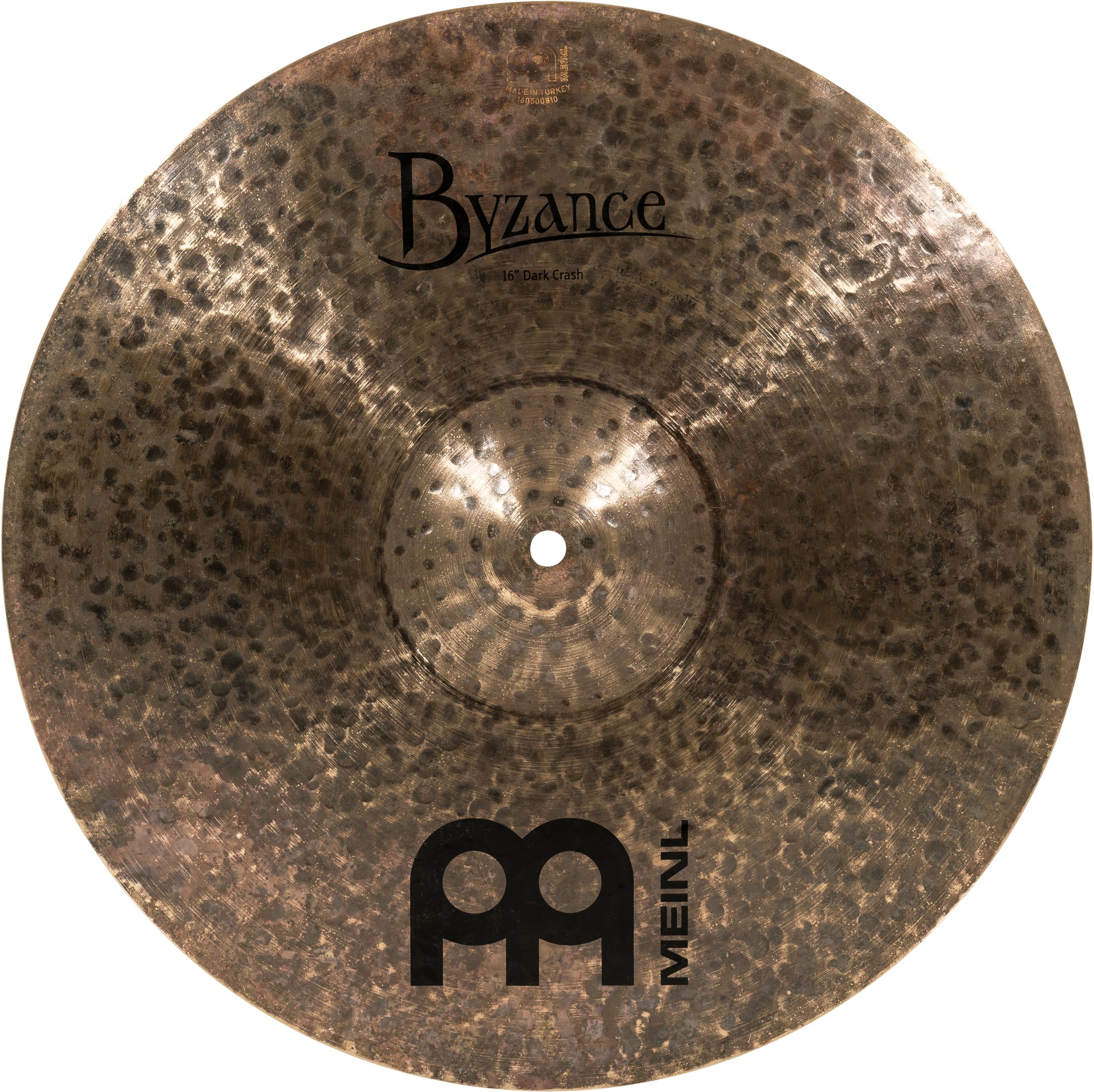 Meinl Cymbals Byzance Dark Crash Cymbal 16 inch (Video) for Drum Kit (40,64cm) B20 Bronze, Dark Finish (B16DAC)