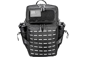 LHI Tactical Military Backpack for Men 25L/45L Large Molle Army Assault Pack 3 Day Hiking Rucksack With Bottle Holder