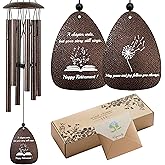 TRILVIX Retirement Gift for Woman Men – 32" Wind Chimes with Happy Retirement Tag, Outdoor Decoration for Retirement Party, Cool Retirement Gifts for Teachers Coworkers Boss Nurses Colleague Friends