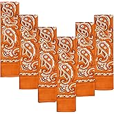 6-Pack 100% Cotton Bandanas Gift Set – 22x22 Inch Paisley Head Wraps form Men & Women, Neck & Face Scarves