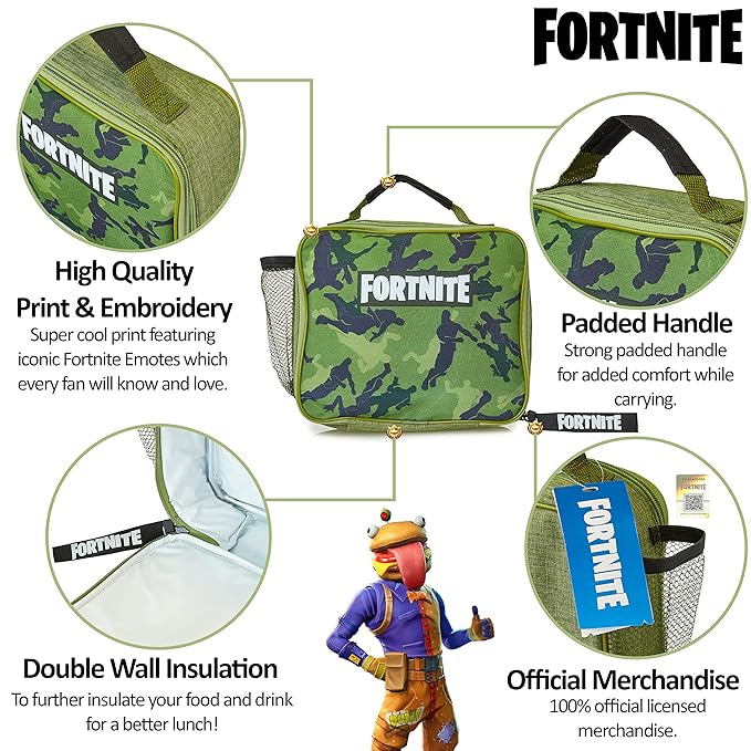 fortnite lunch bag and bottle