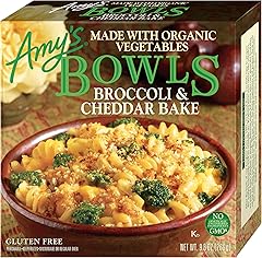 Amy's Frozen Meals, Broccoli and Cheddar Cheese Bake, Made With Organic Rice Pasta and Veggies, Gluten Free Microwave Meals, 
