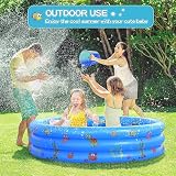 LATERN 100x40CM Inflatable Paddling Pool Kids Blue Bath Tub 3 Ring PVC view 6