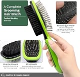 PET Seeker Double Sided Dog Brush Anti Slip Handle Free Cleaning Tool view 3