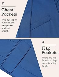 COOFANDY Mens Business Coat Regular Fit Blazer Suit
