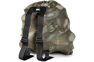 GearOZ Duck Decoy Bag 31.5"x31.5" Mesh Decoy Bag for Goose Turkey Waterfowl Decoys, Durable Decoy Bags Duck Hunting Gear Backpack Light Weight with Adjustable Comfort Shoulder Straps