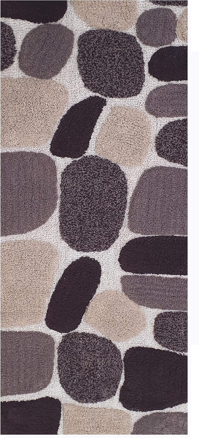 Pebble Stone Bath Runner Antiskid 24"x60", Soft & Absorbent