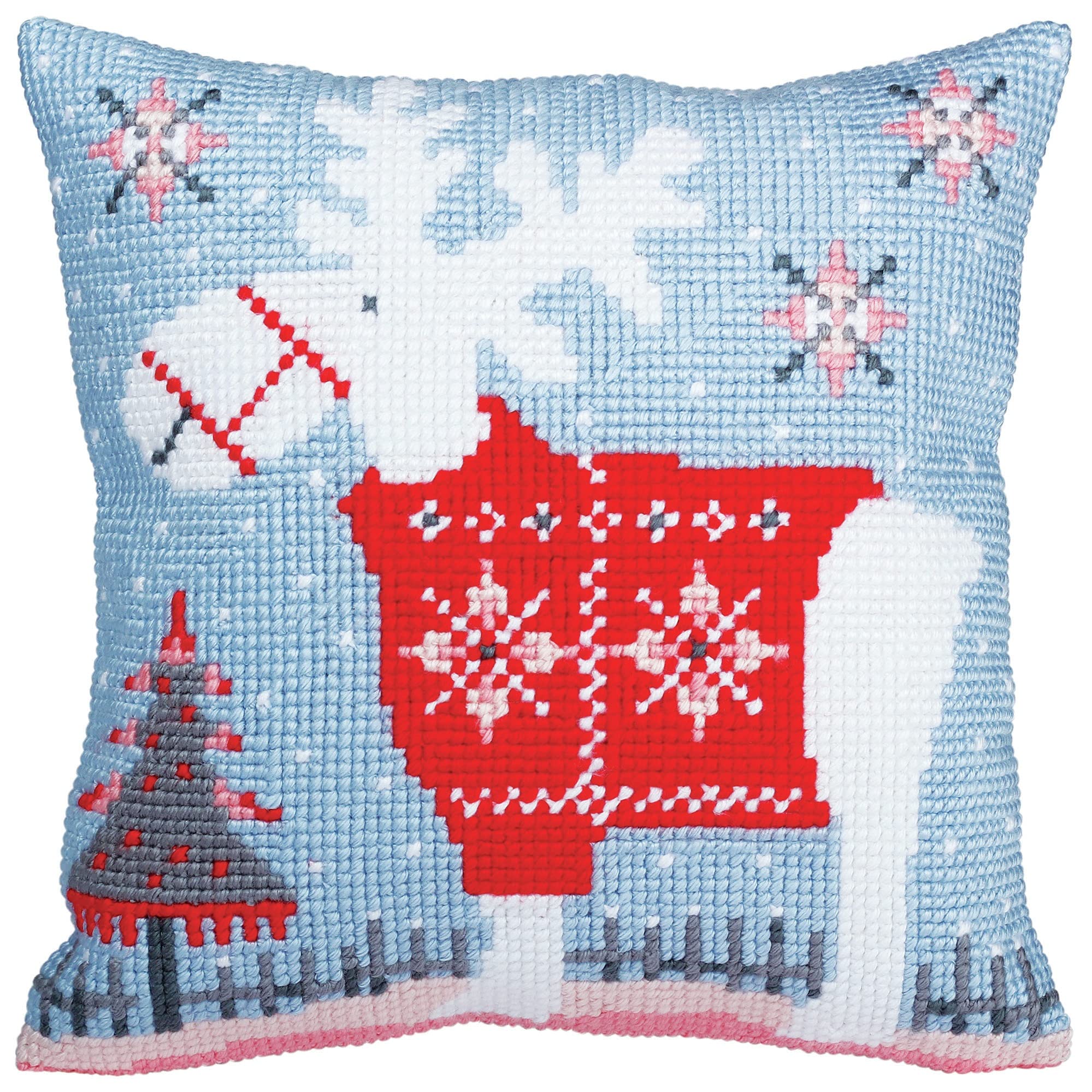 Collection d'Art Cushion KIT/Christmas DEER/40 X 40, Multi, 40 x 40cm