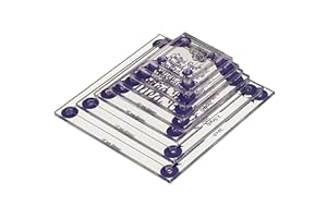 The Quilted Bear Square Quilting Templates – 8 Clear Non-Slip Acrylic Quilt Templates for Precise Fabric Cutting & Stress-Free Machine Quilting - Ideal for Quilt & Sewing Supplies (¾–3")