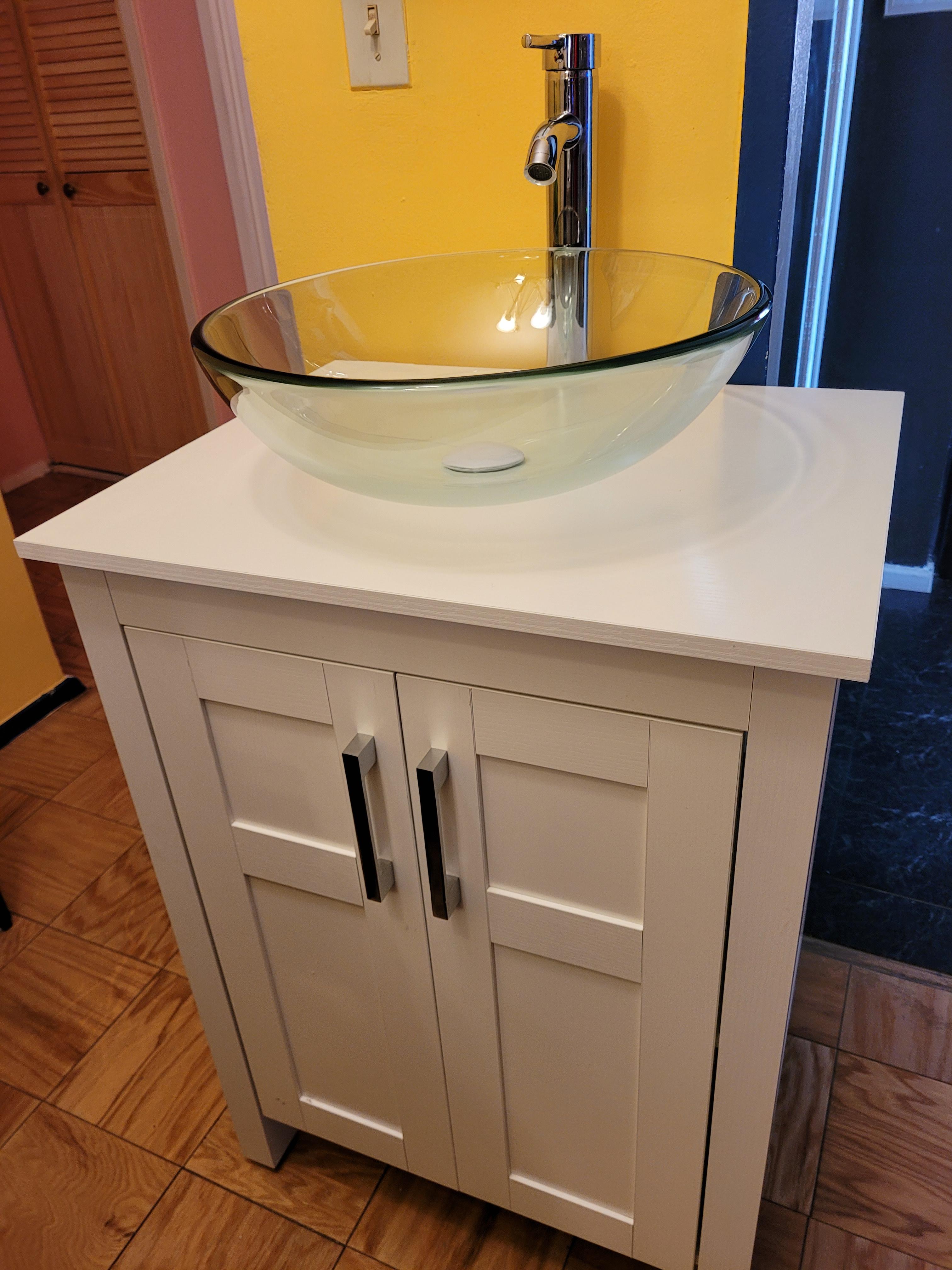 33/mo Finance 24 Inches Bathroom Vanity, Modern Stand Pedestal