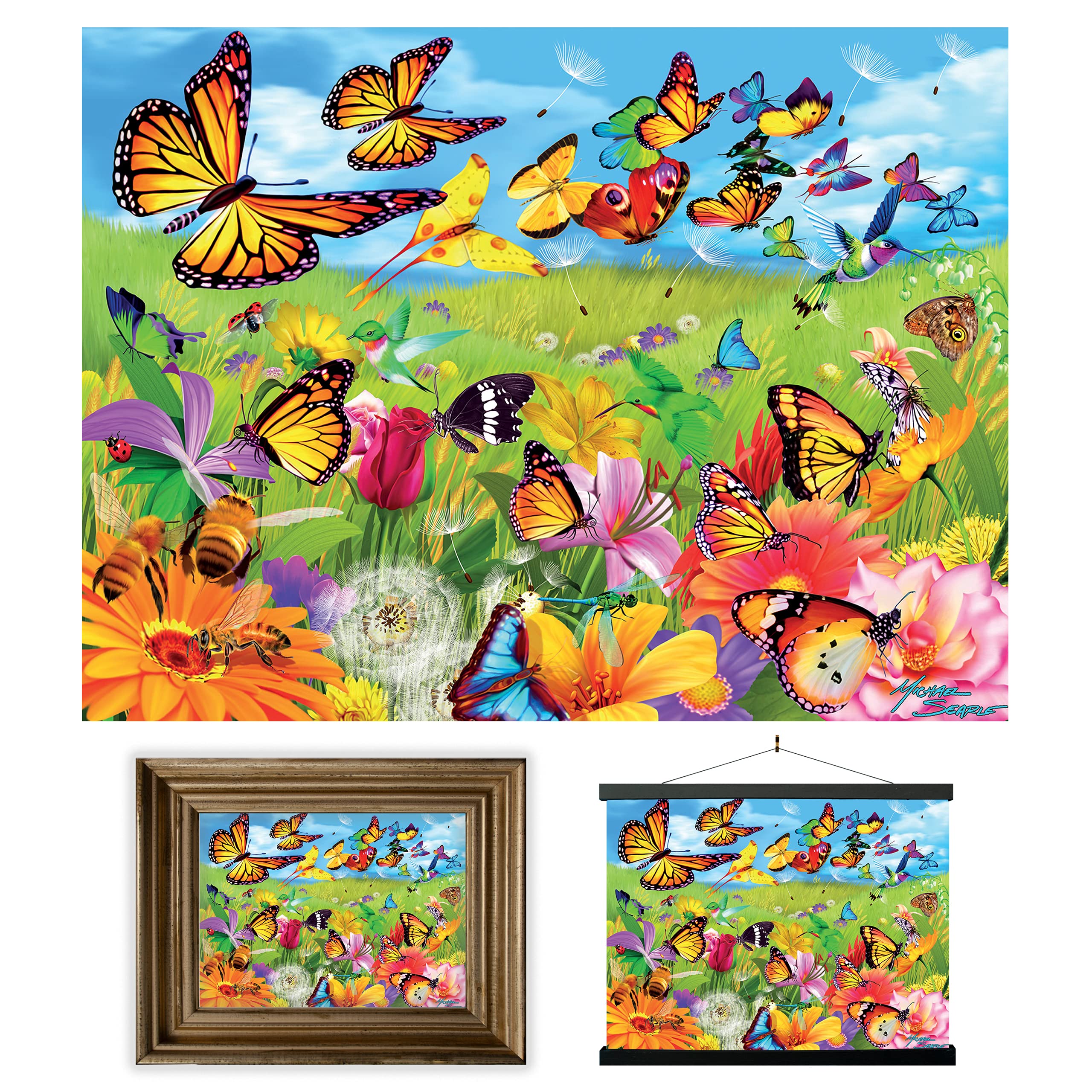 3D LiveLife Lenticular Wall Art Prints - Butter Flutter from Deluxebase. Unframed 3D Butterfly Poster. A perfect wall filler. Original artwork licensed from renowned artist, Michael Searle