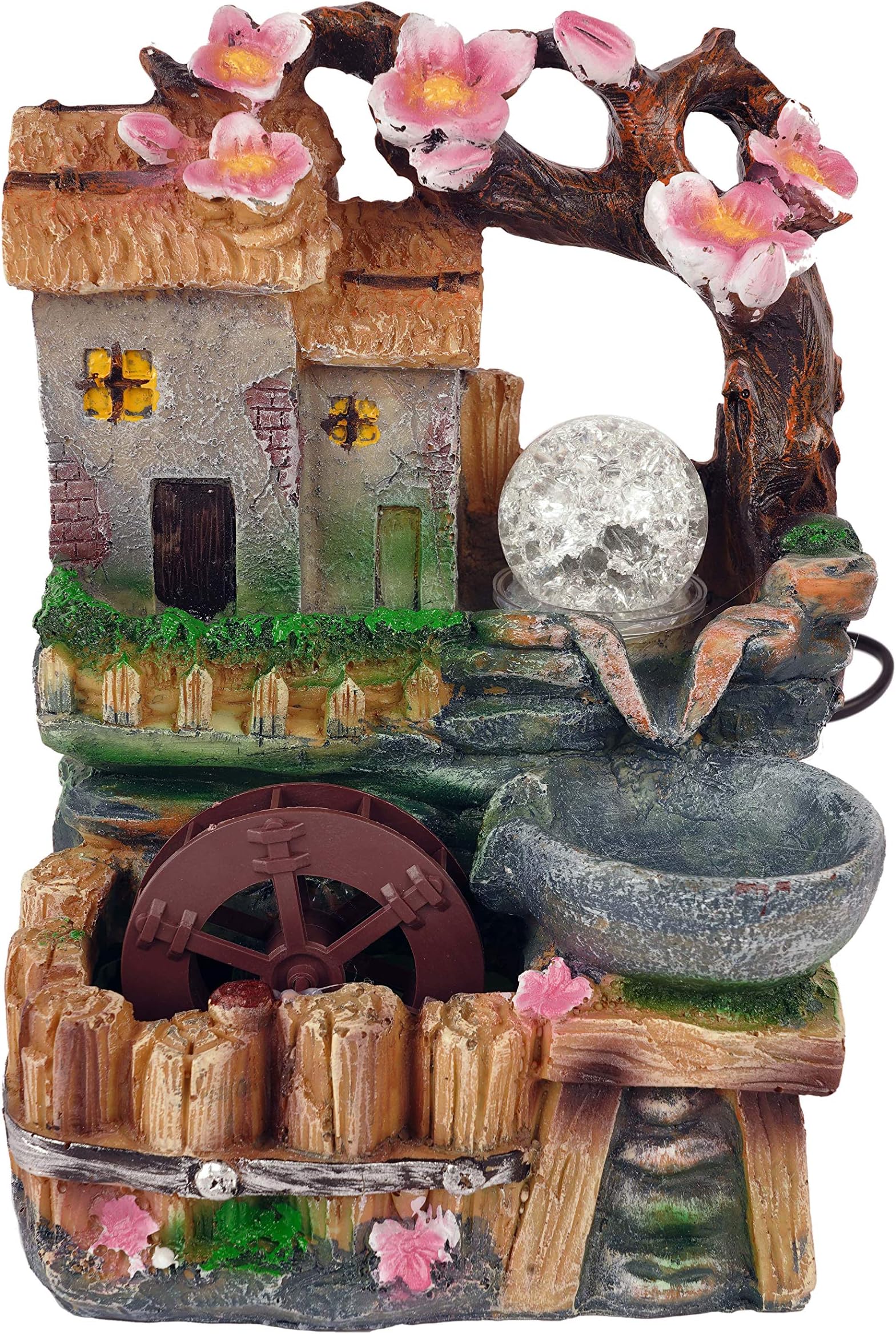 Heavenfort Multicolour Stone Finish Hut Shape Nature Theme Table Water Fountain X9V (335 A)