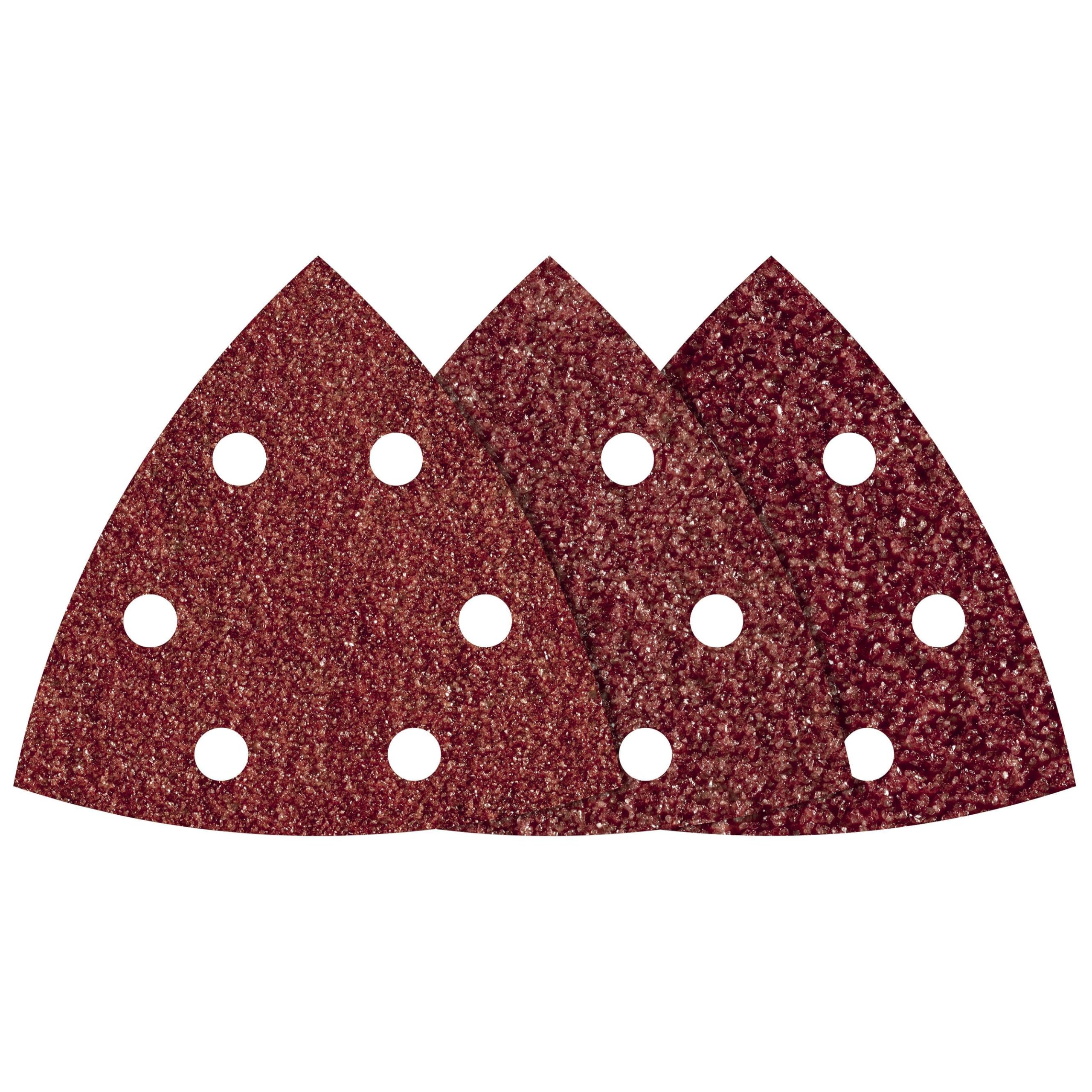 wolfcraft Easy-Fix Sanding Sheets for Wood/Metal, 95 mm, grain 60–120, 25 Pcs. I 1865100