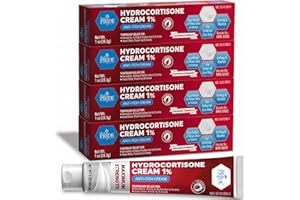MED Pride Hydro Cortisone (Hydrocortisone) Cream 1% OTC Bulk Pack of 4 X 1 Oz Anti-Itch Ointment for Rash, Eczema, Bug Bites
