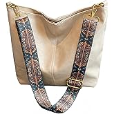 Fashion Hobo Bags for Women Vegan Leather Crossbody Bag with Guitar Strap Shoulder Purses and Handbags